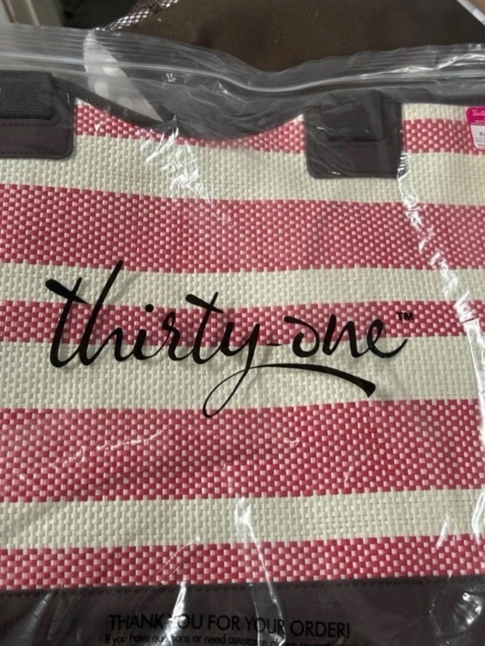 Thirty One Straw Tote Bag